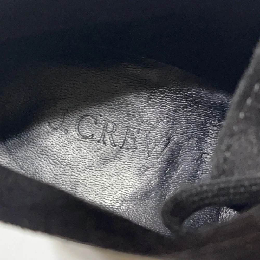 J.Crew Black Suede Wedge Shoe Italy